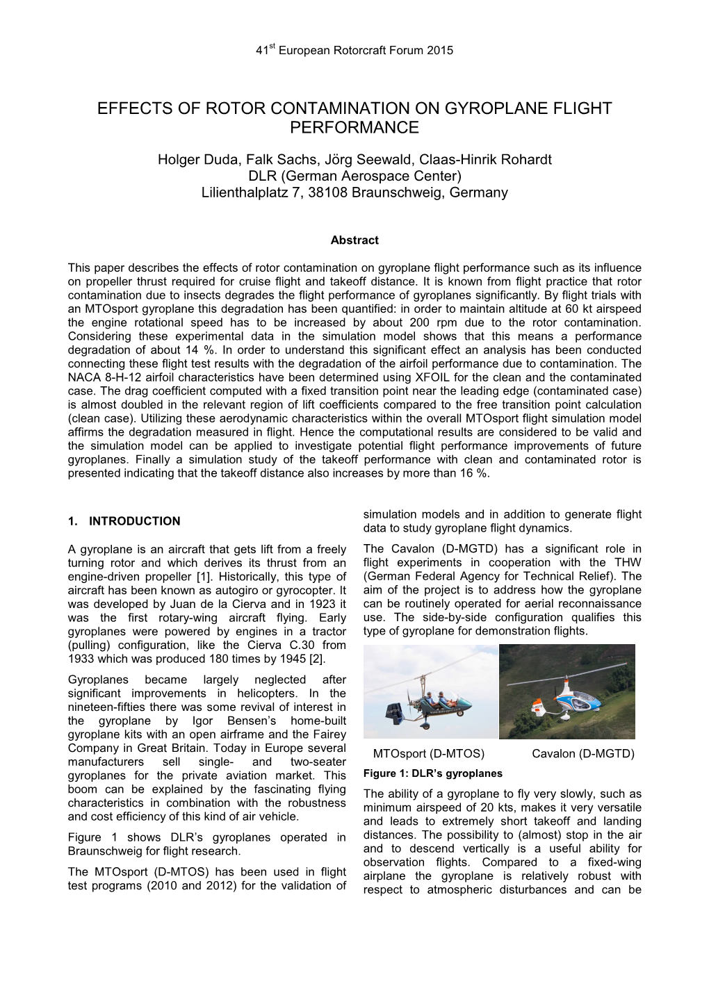 Effects of Rotor Contamination on Gyroplane Flight Performance