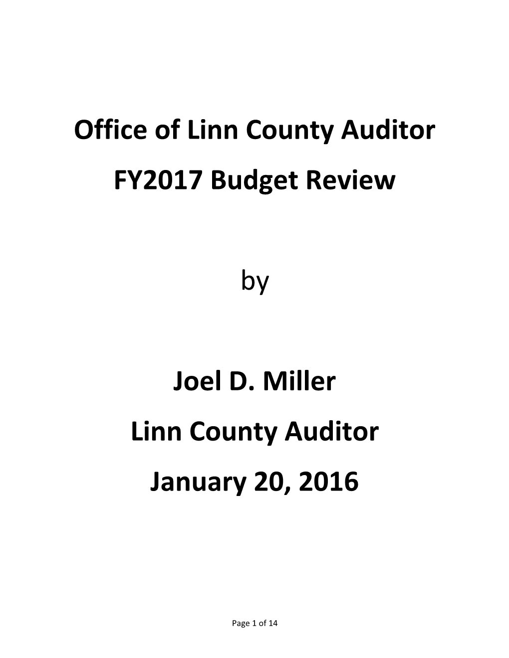 Office of Linn County Auditor