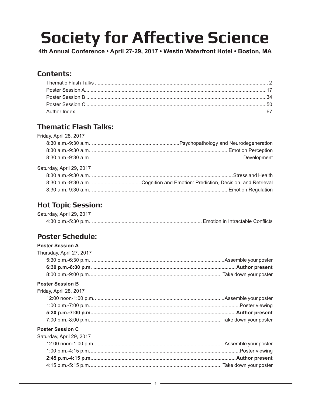 2017 Annual Conference Abstracts