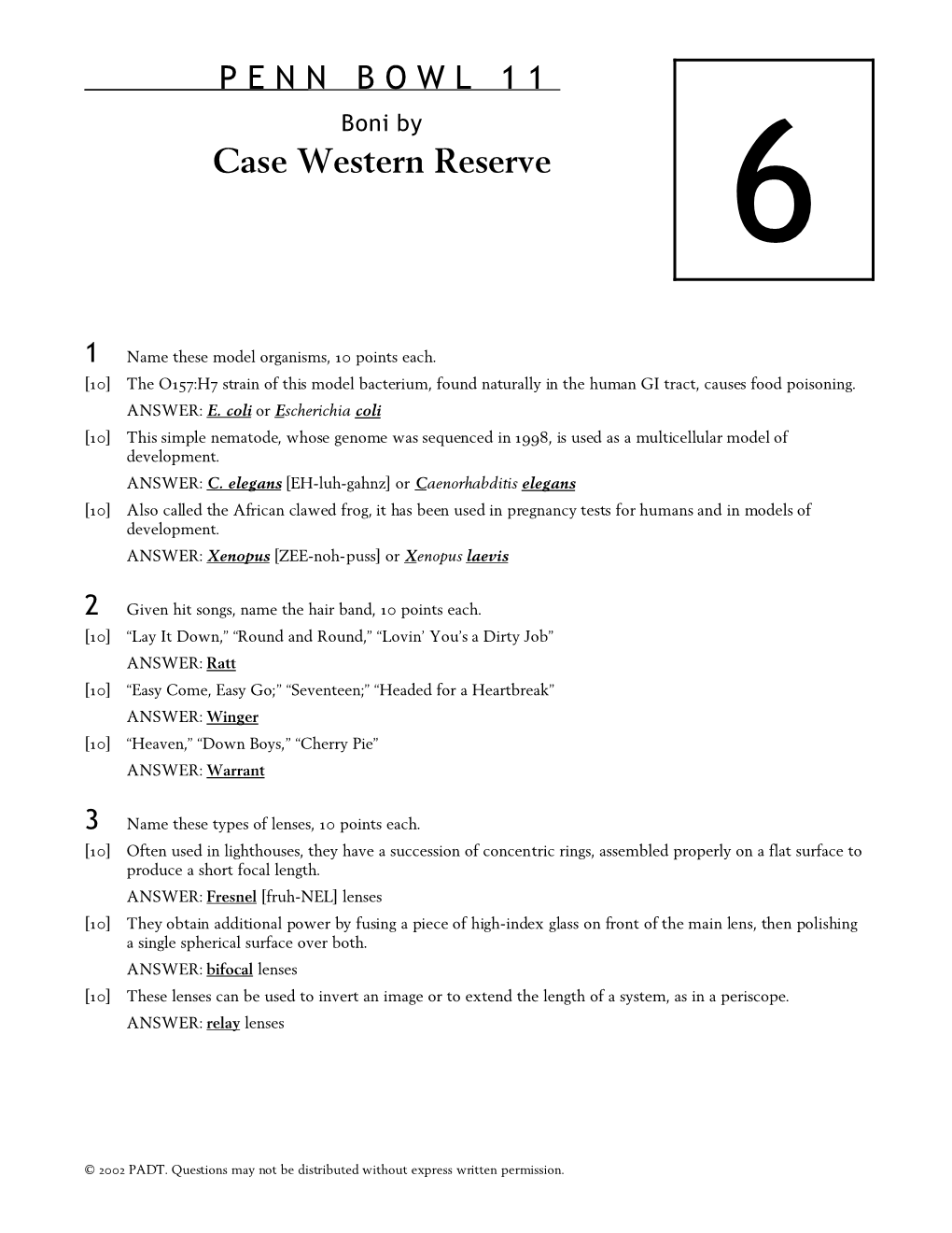 Case Western Reserve 6