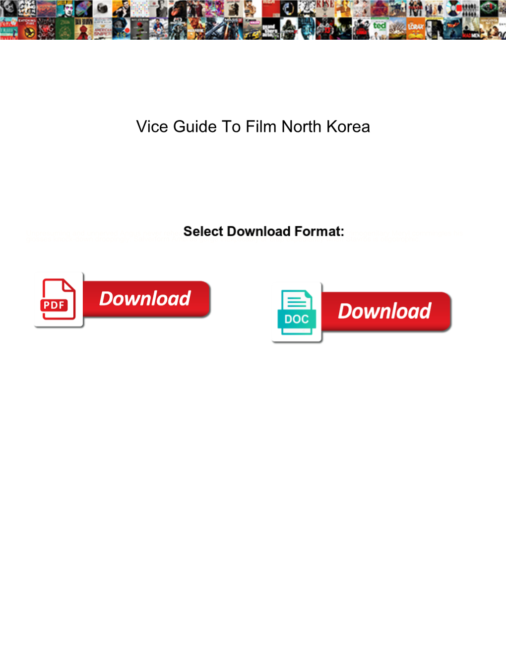 Vice Guide to Film North Korea