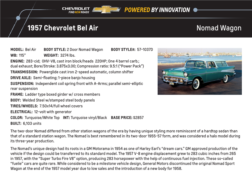 1957 Chevrolet Bel Air Nomad Wagon