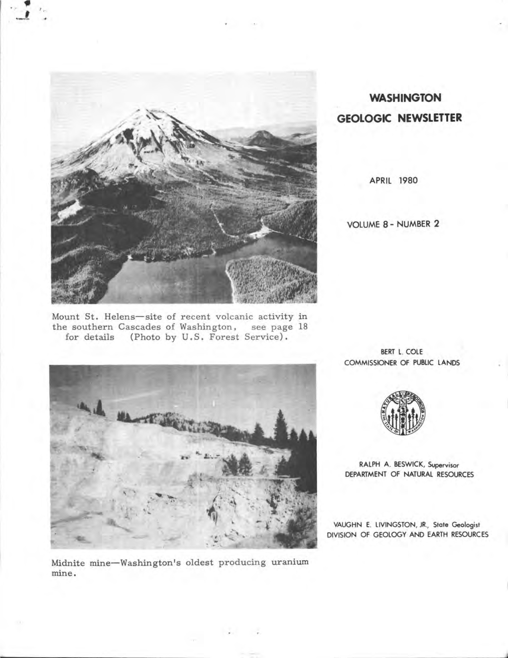 Washington Geology of Part of the Dunn Mountain Quad­ East of the Okanogan River (Eugene P