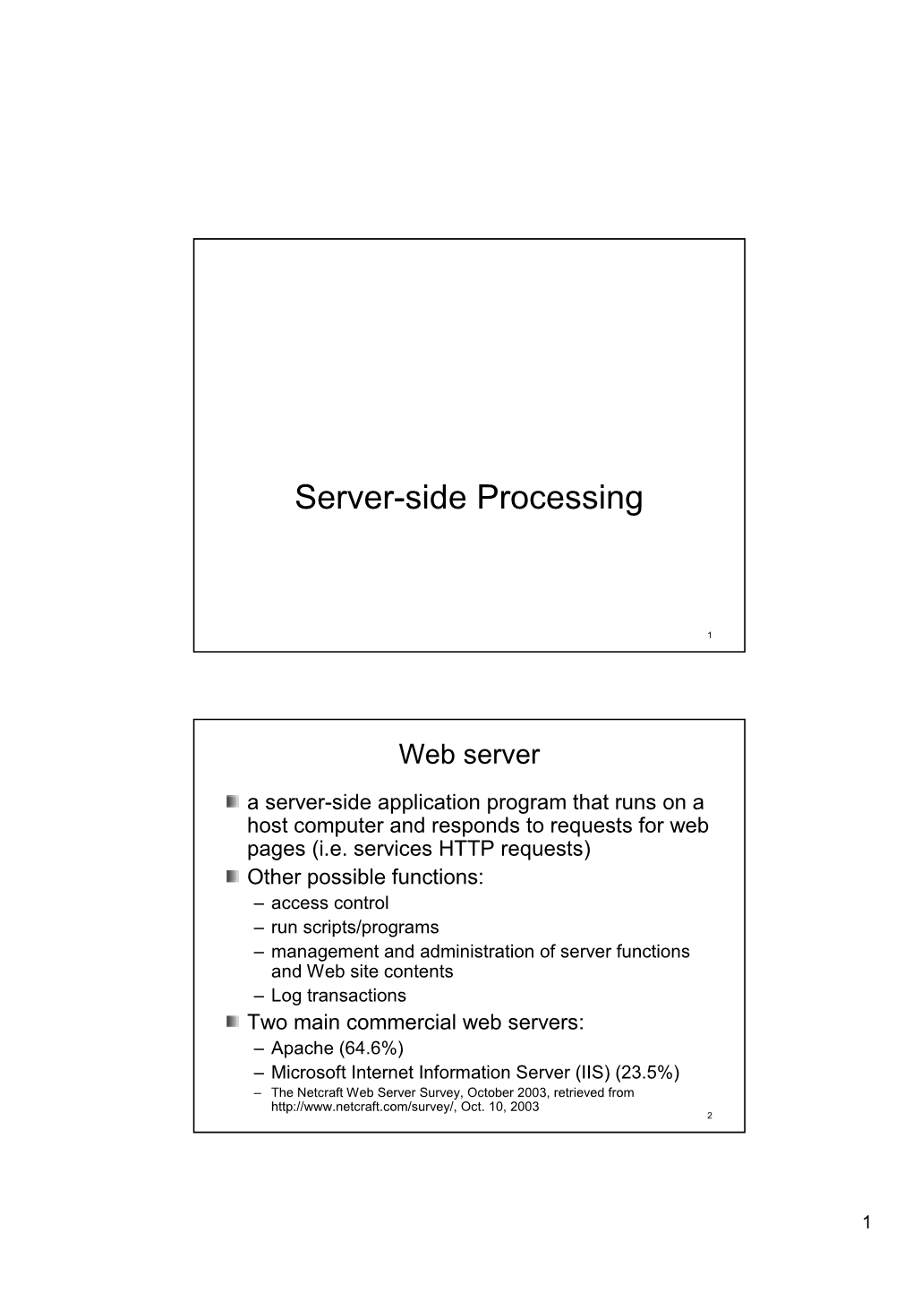 Server-Side Processing