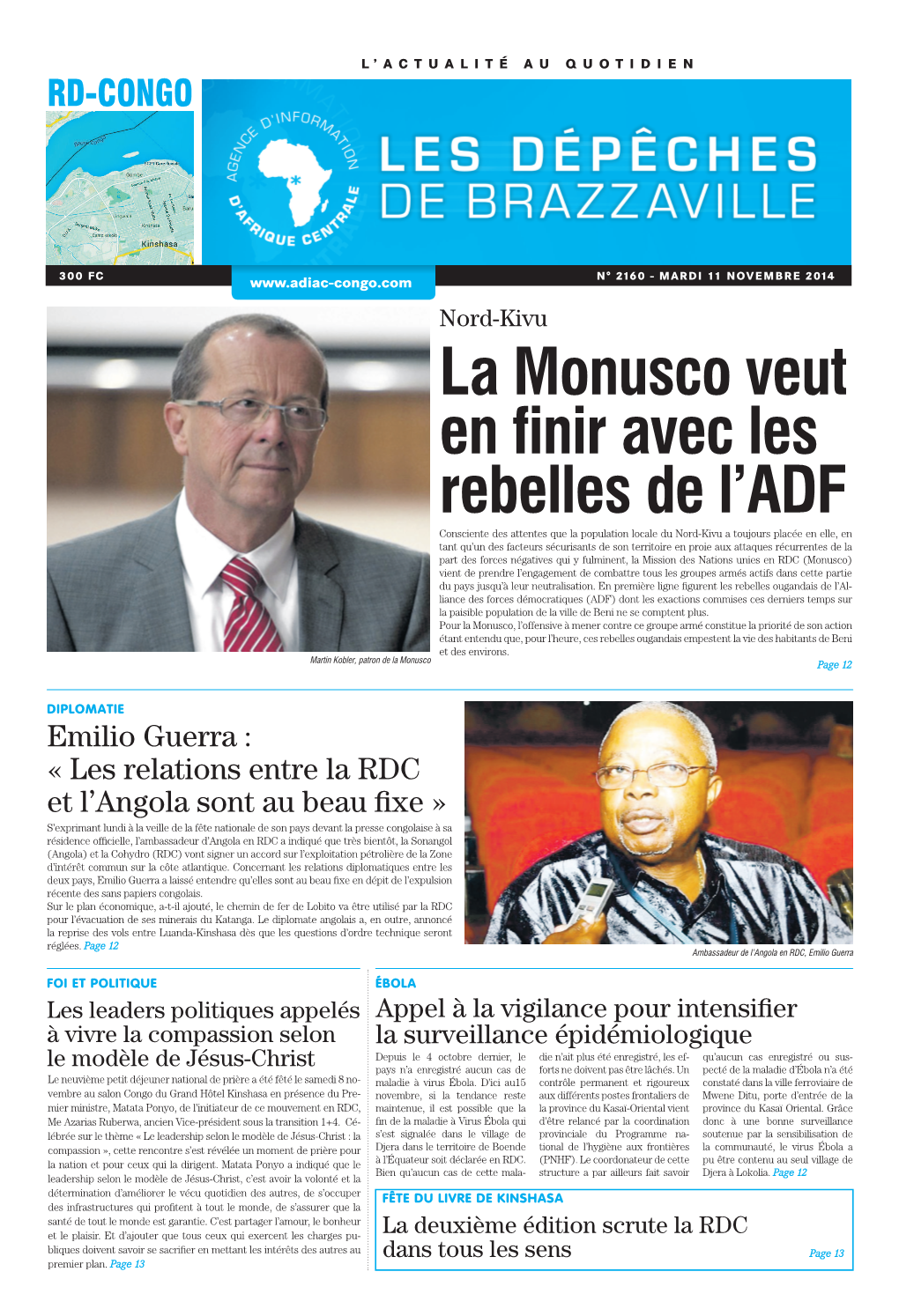 La Monusco Veut En Finir Avec Les Rebelles De L'adf