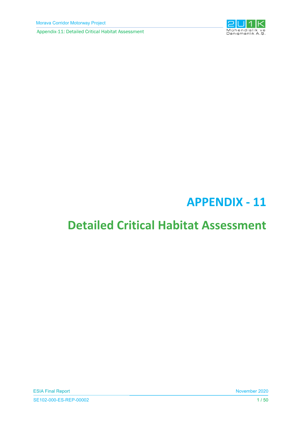 Appendix-11: Detailed Critical Habitat Assessment