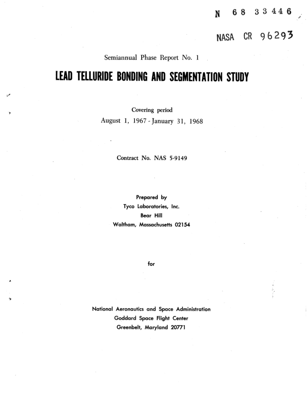 Lead Telluride Bonding and Segmentation Study