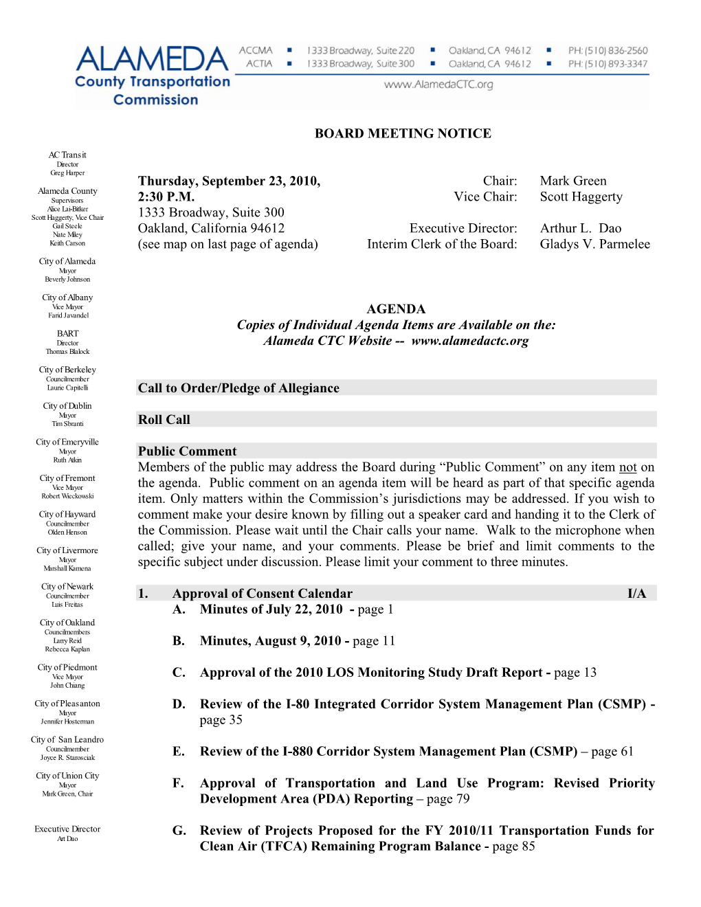 I-80 Integrated Corridor Mobility (ICM) Project - Review of the I-80 Corridor System Management Plan (CSMP)