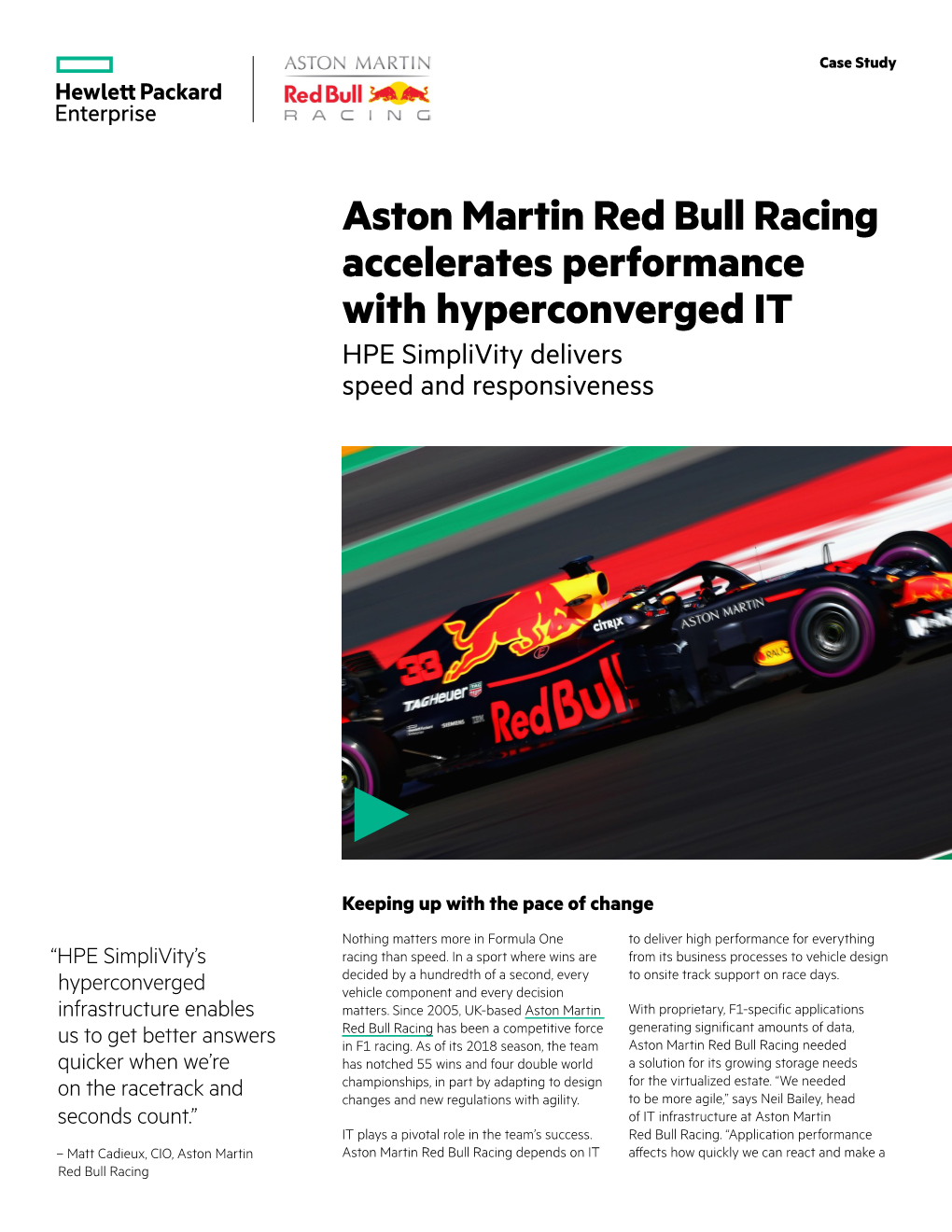 HPE Simplivity | IT Case Study | Aston Martin Red Bull Racing |