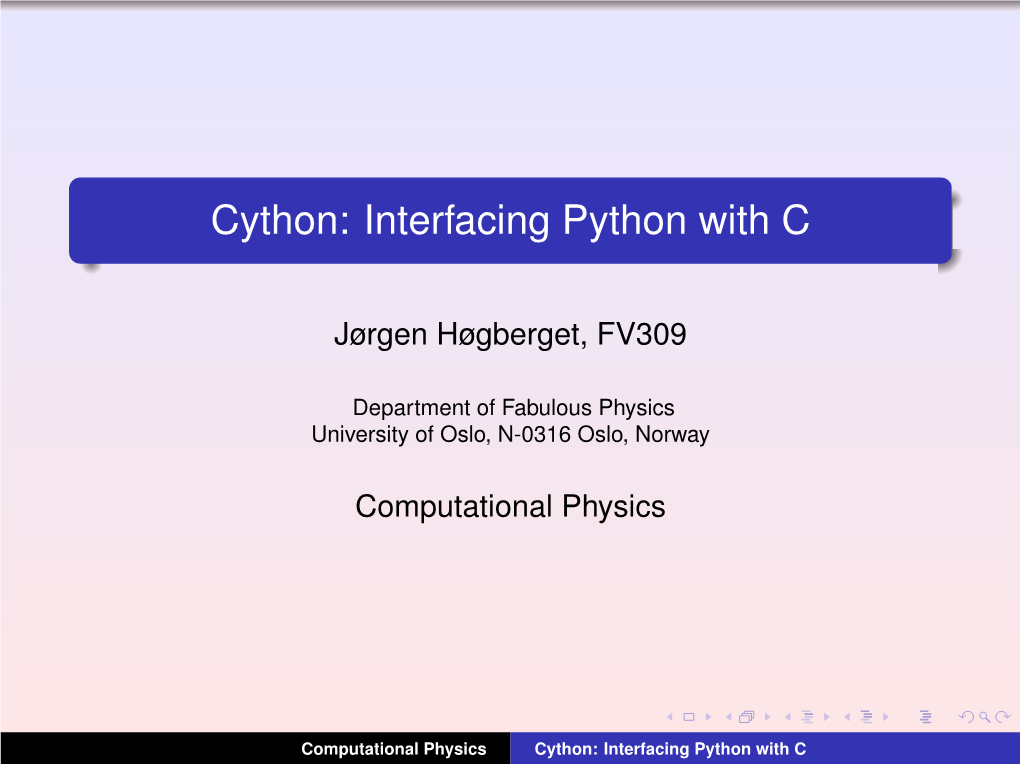 Cython: Interfacing Python with C