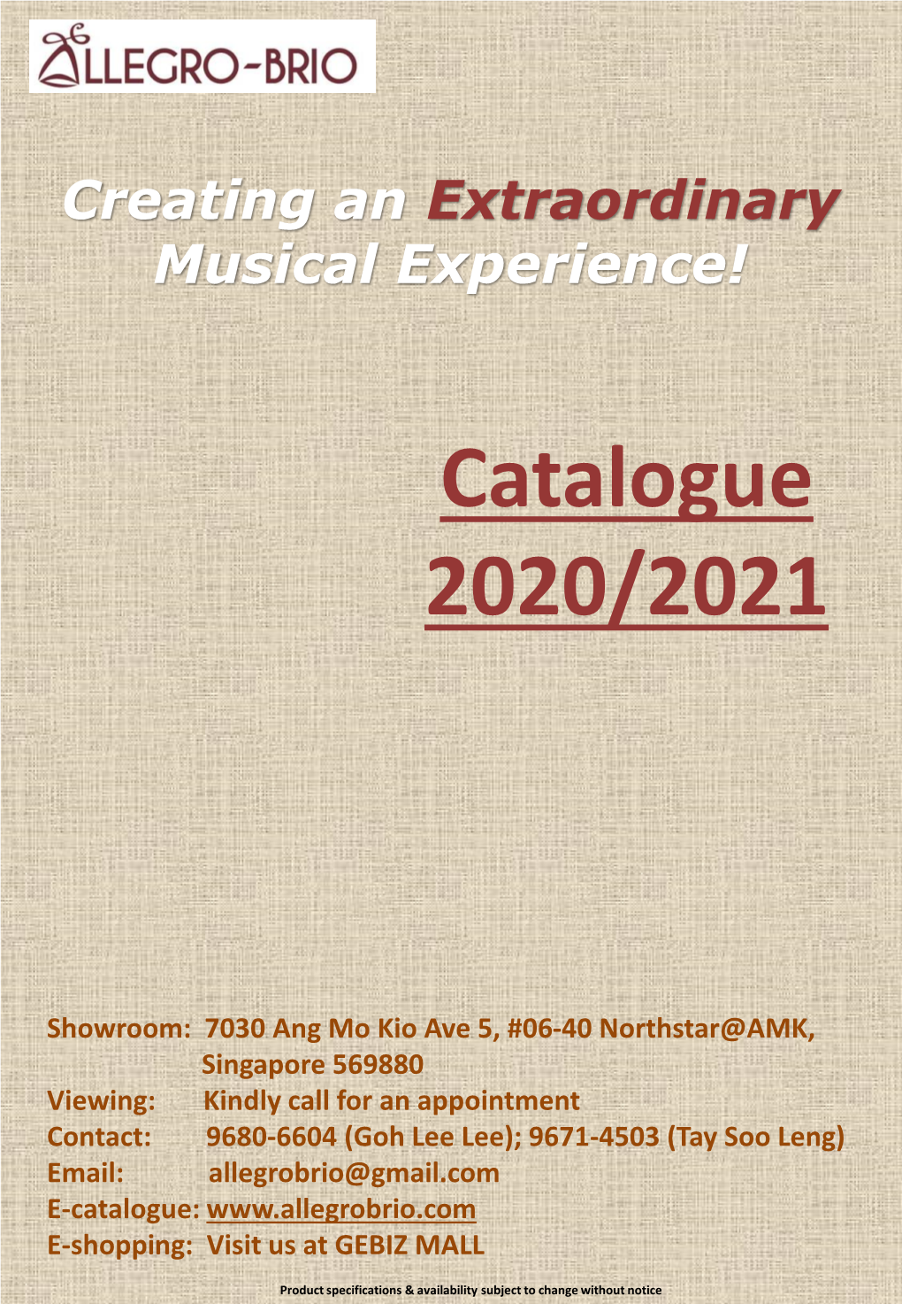 Catalogue 2020/2021