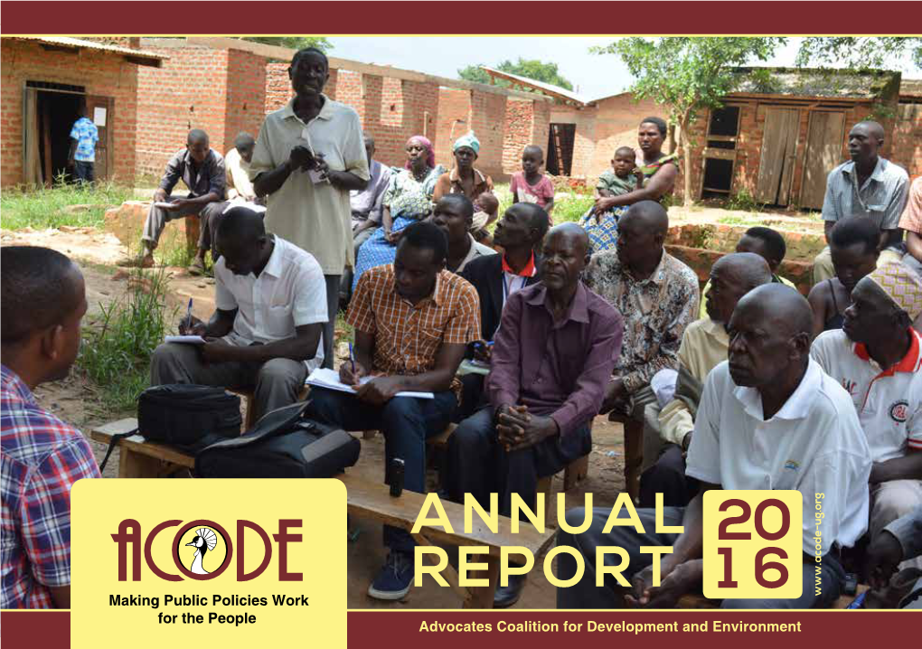 Annual Report 2016 Making Public Policies Work for the People