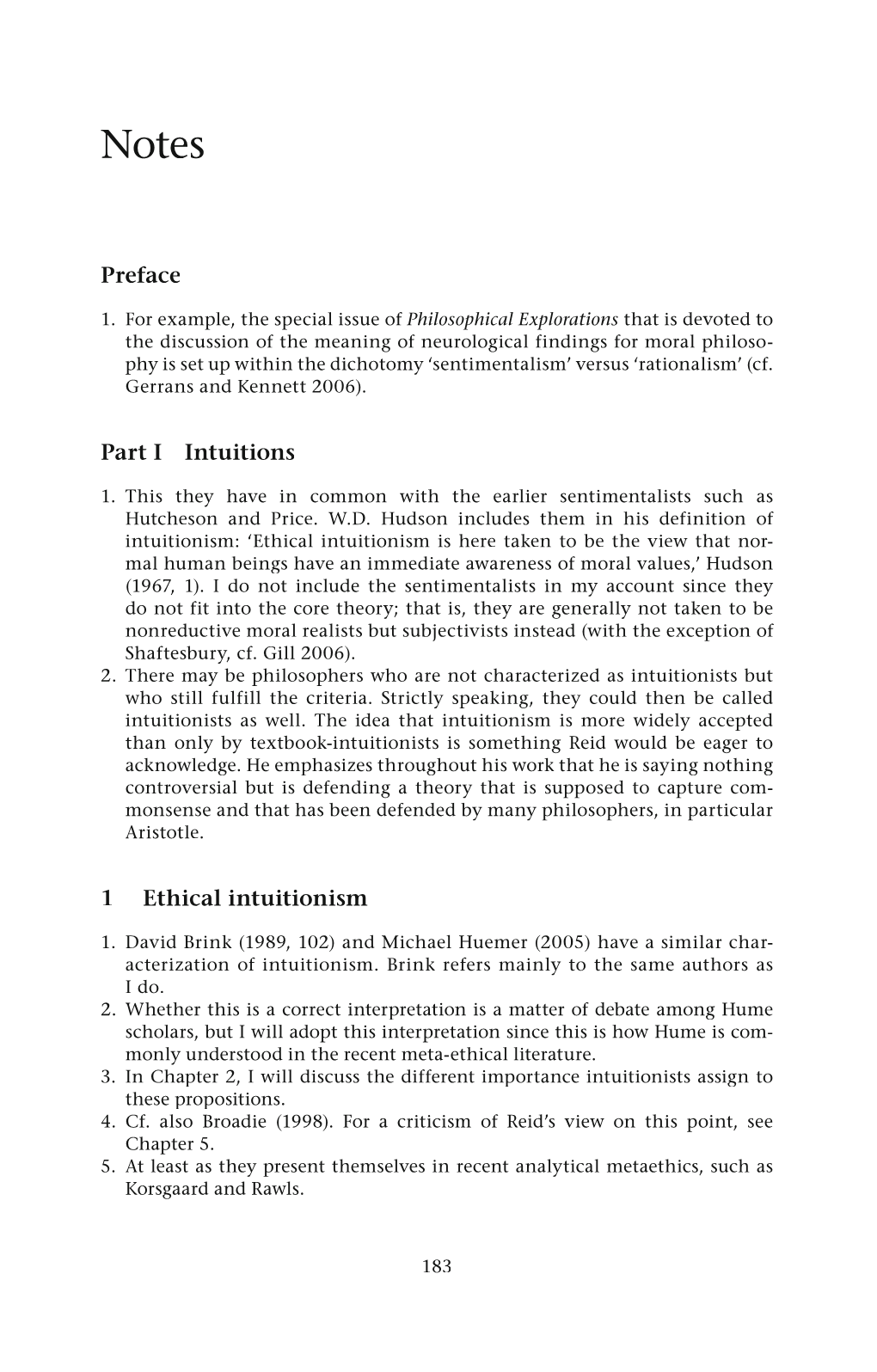 Preface Part I Intuitions 1 Ethical Intuitionism