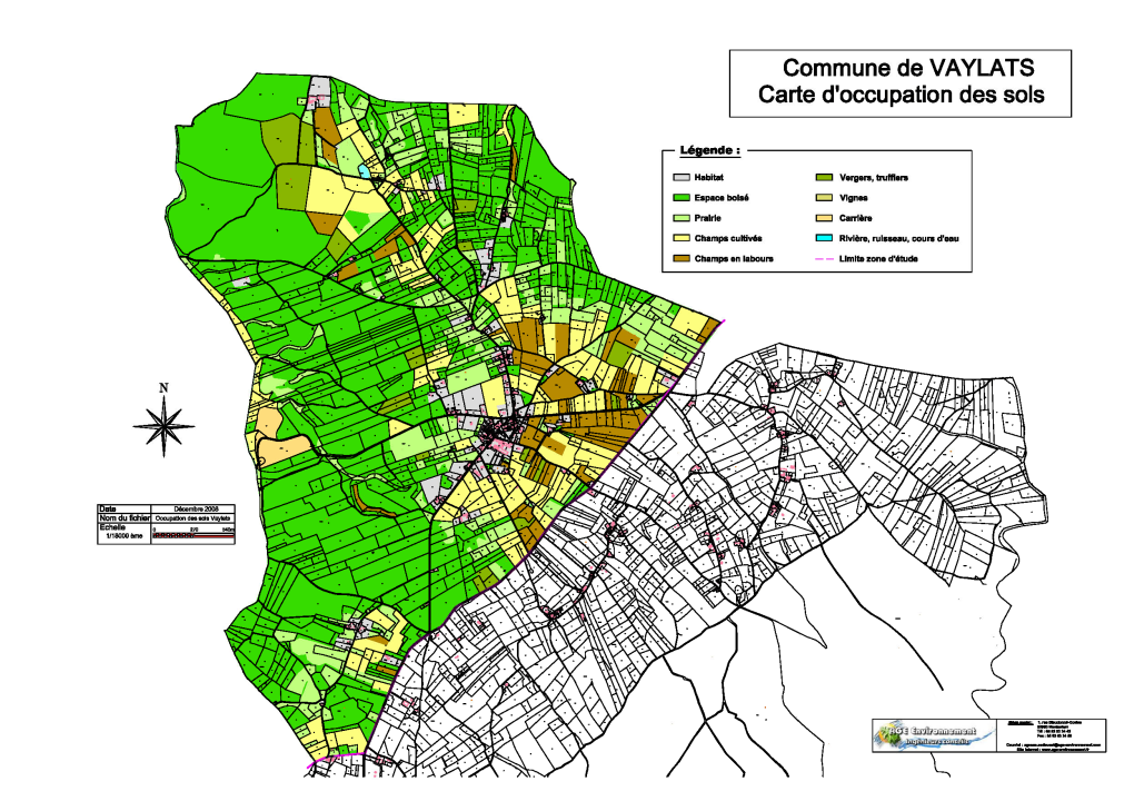 Commune De VAYLATS Carte D'occupation Des Sols