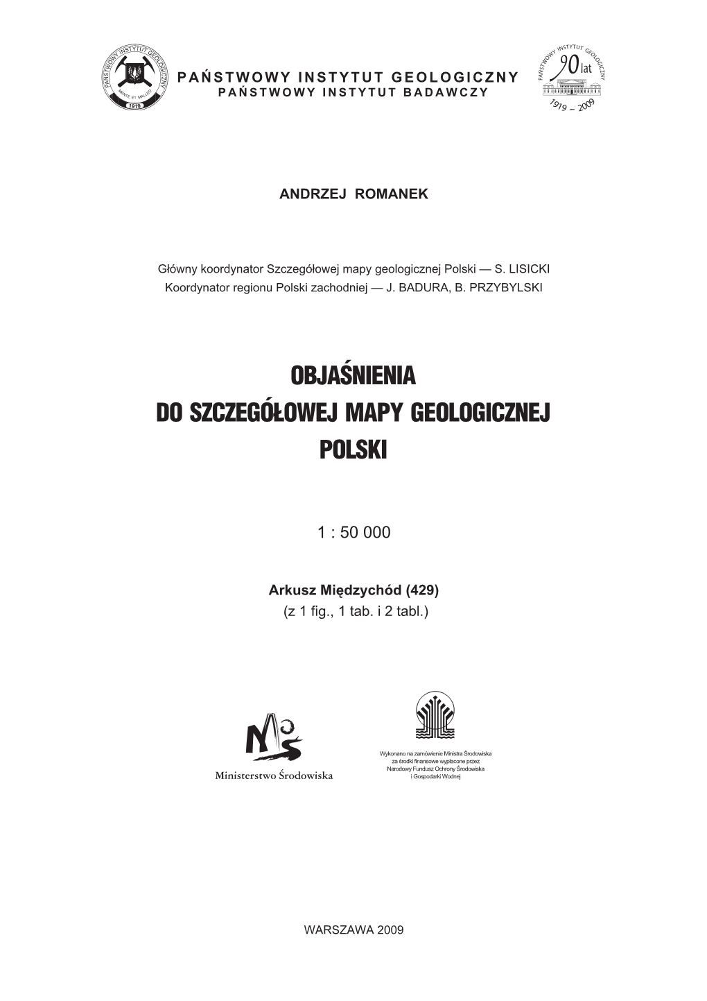 Objaœnienia Do Szczegółowej Mapy Geologicznej Polski