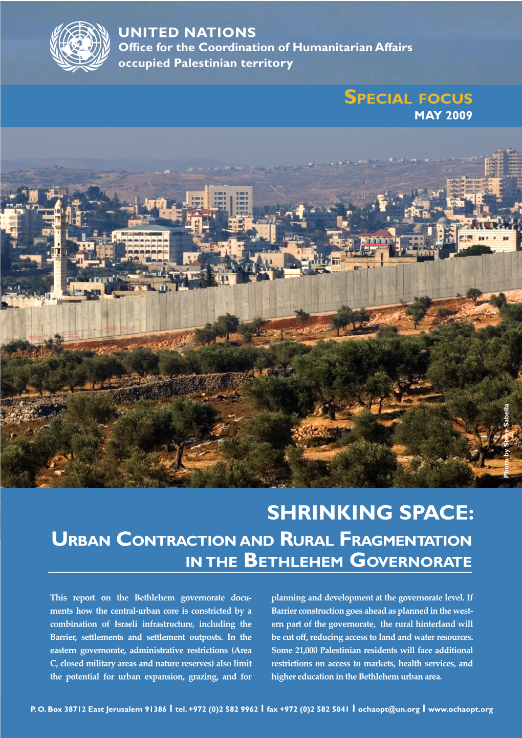 Shrinking Space: Urban Contraction and Rural Fragmentation in the Bethlehem Governorate