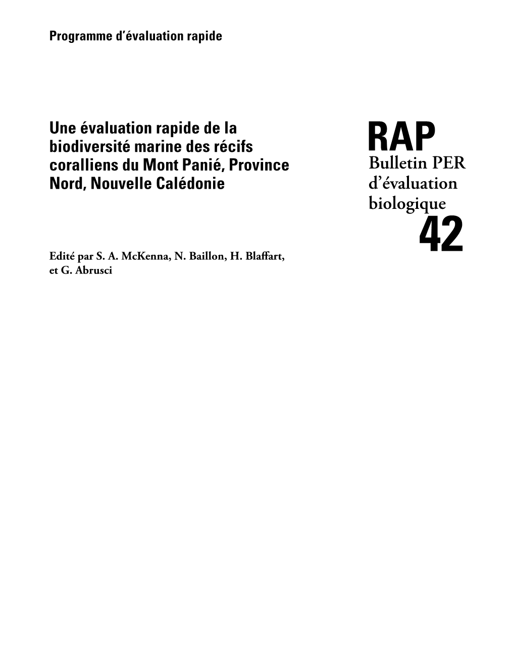 Bulletin PER D'évaluation Biologique