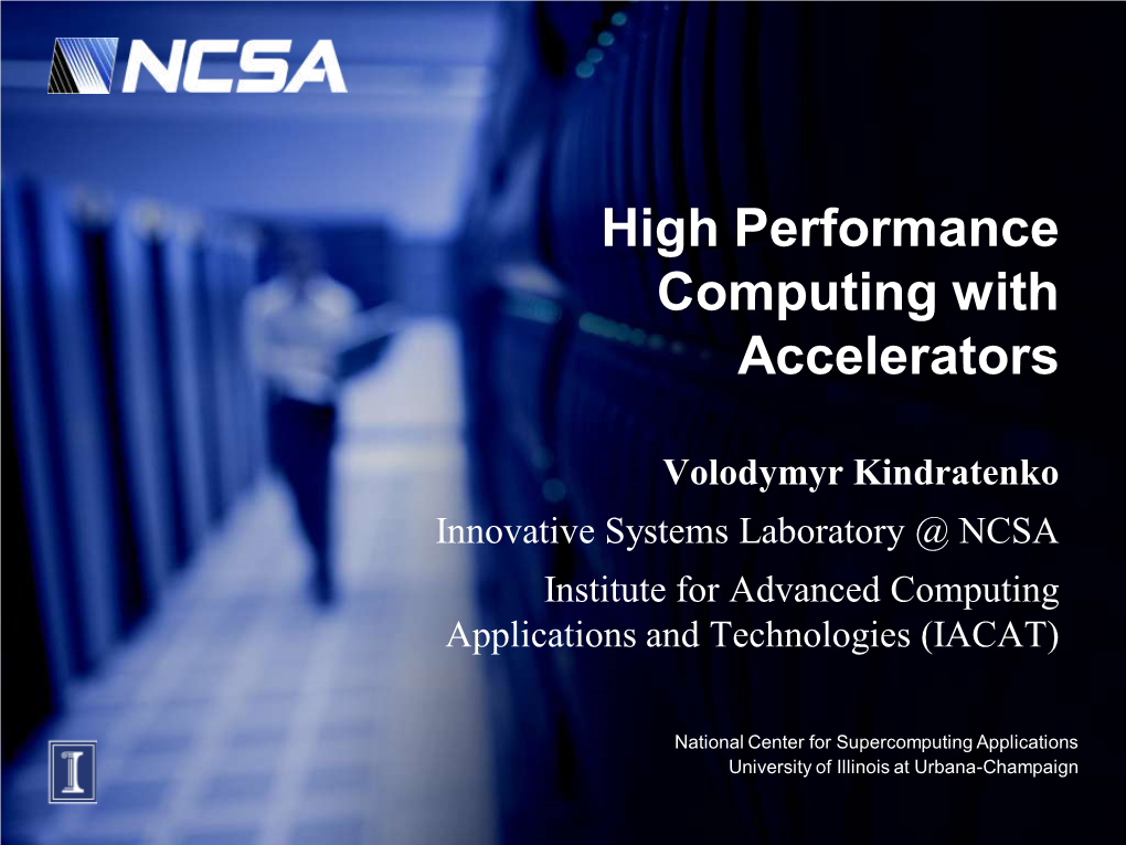 High-Performance Computing with Accelerators