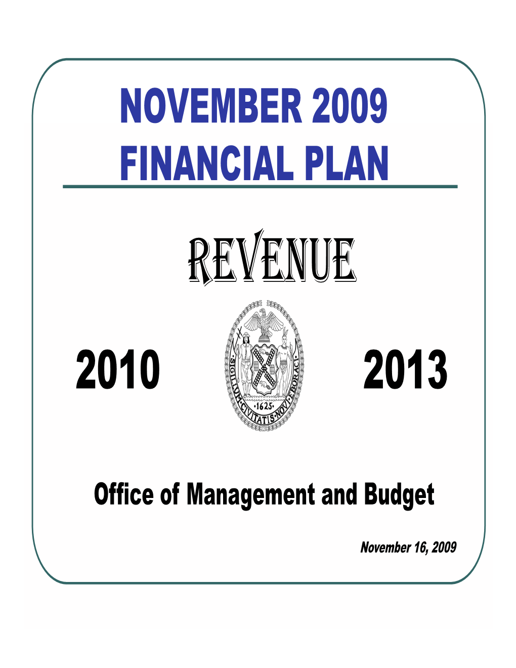 Revenue Financial Plan Detail