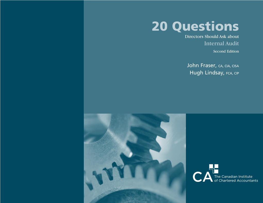20 Questions Directors Should Ask About Internal Audit Second Edition