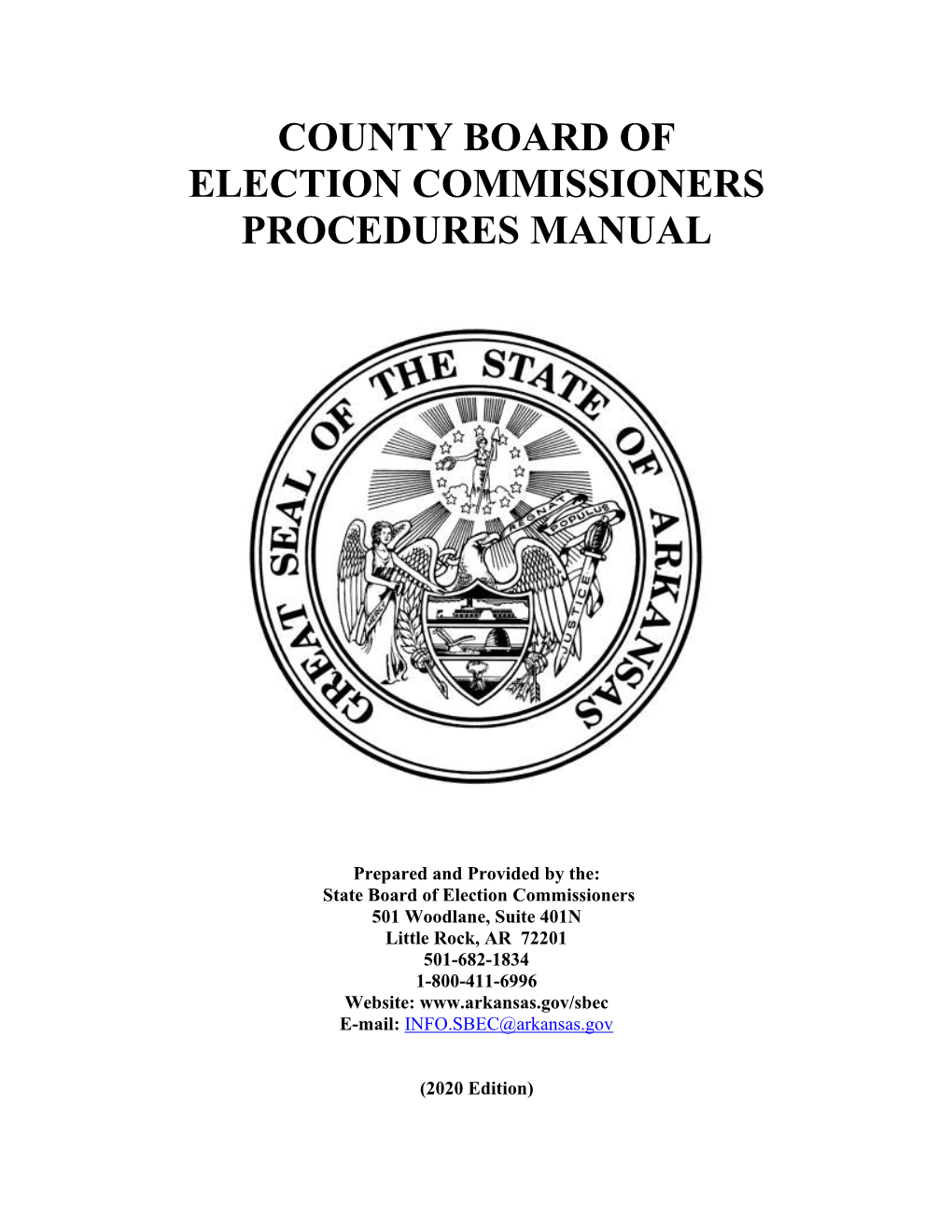 County Board of Election Commissioners Procedures Manual