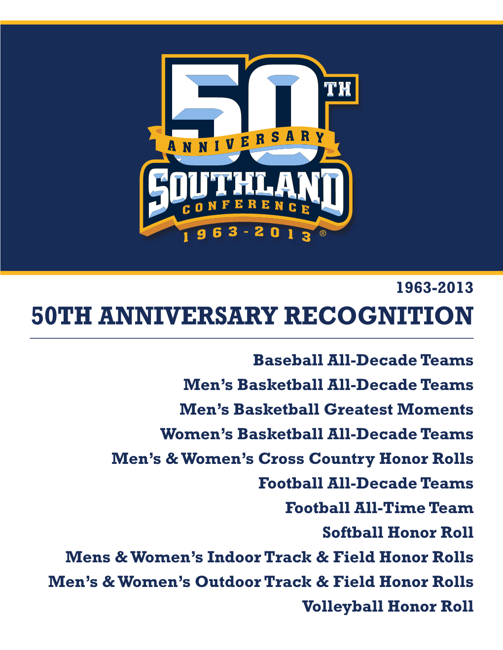50Th Anniversary Recognition