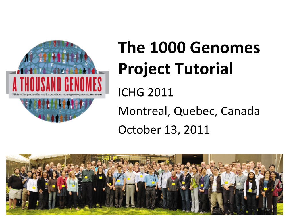 The 1000 Genomes Project Datasets