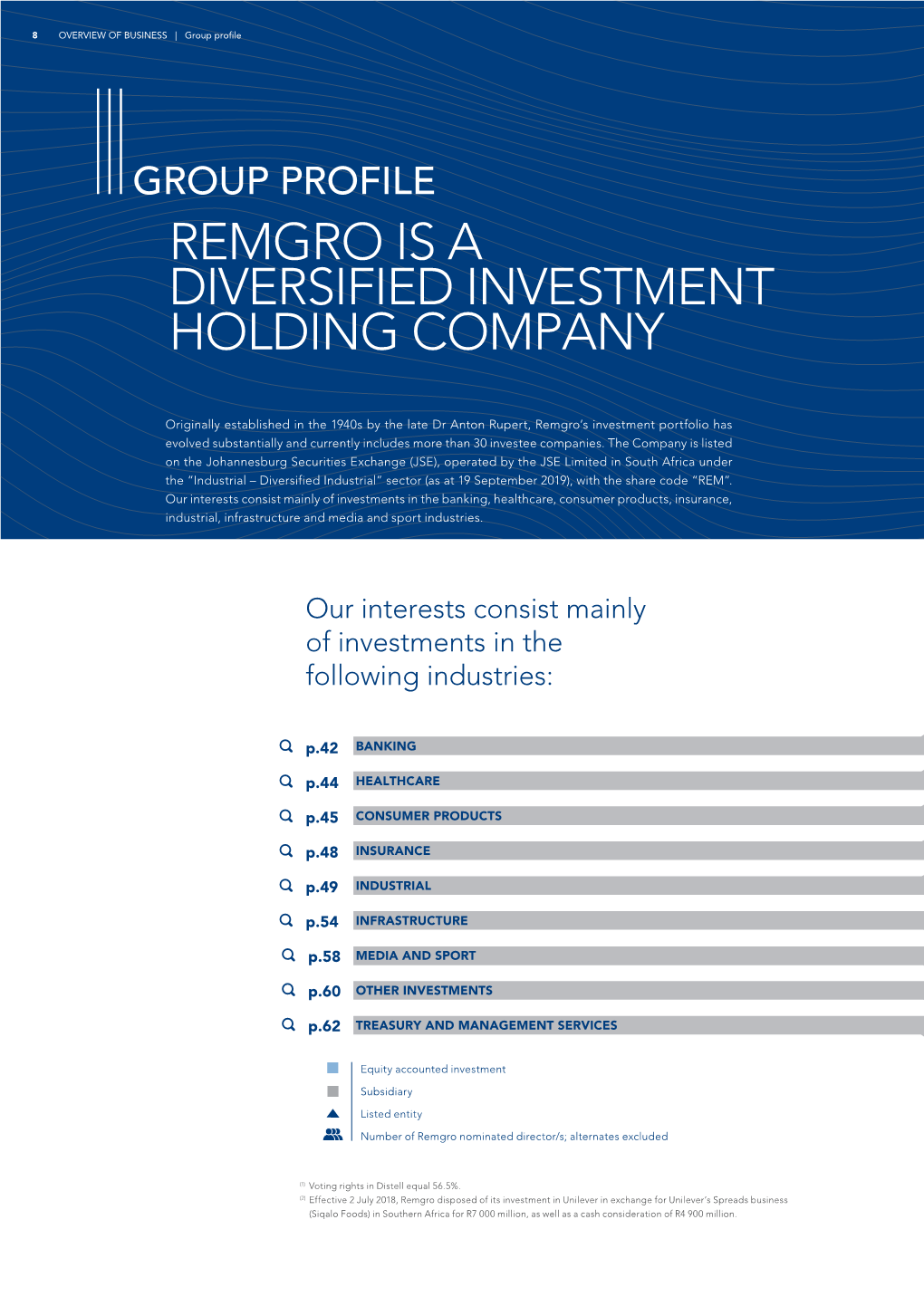 Remgro Is a Diversified Investment Holding Company