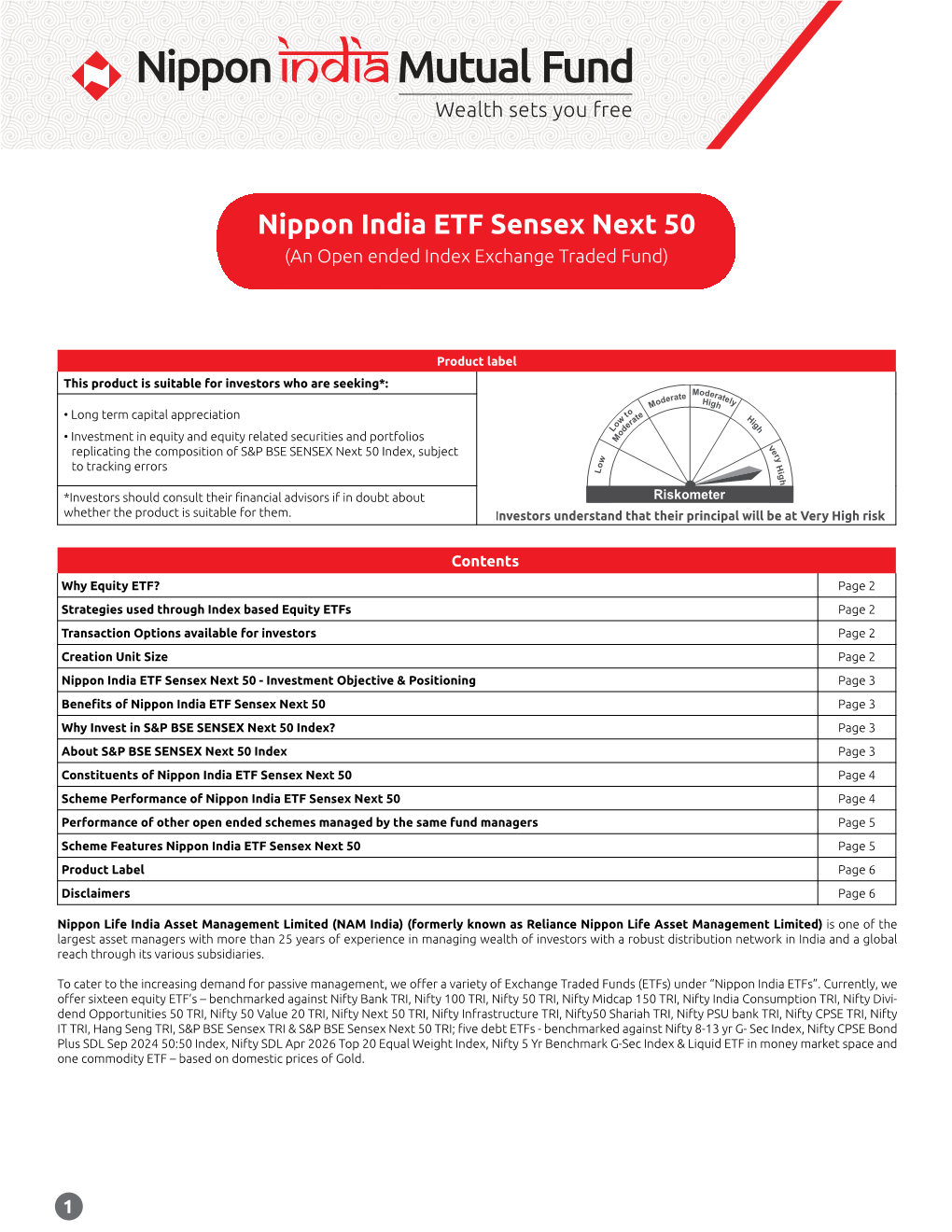 Nippon India ETF Sensex Next 50 (An Open Ended Index Exchange Traded Fund)