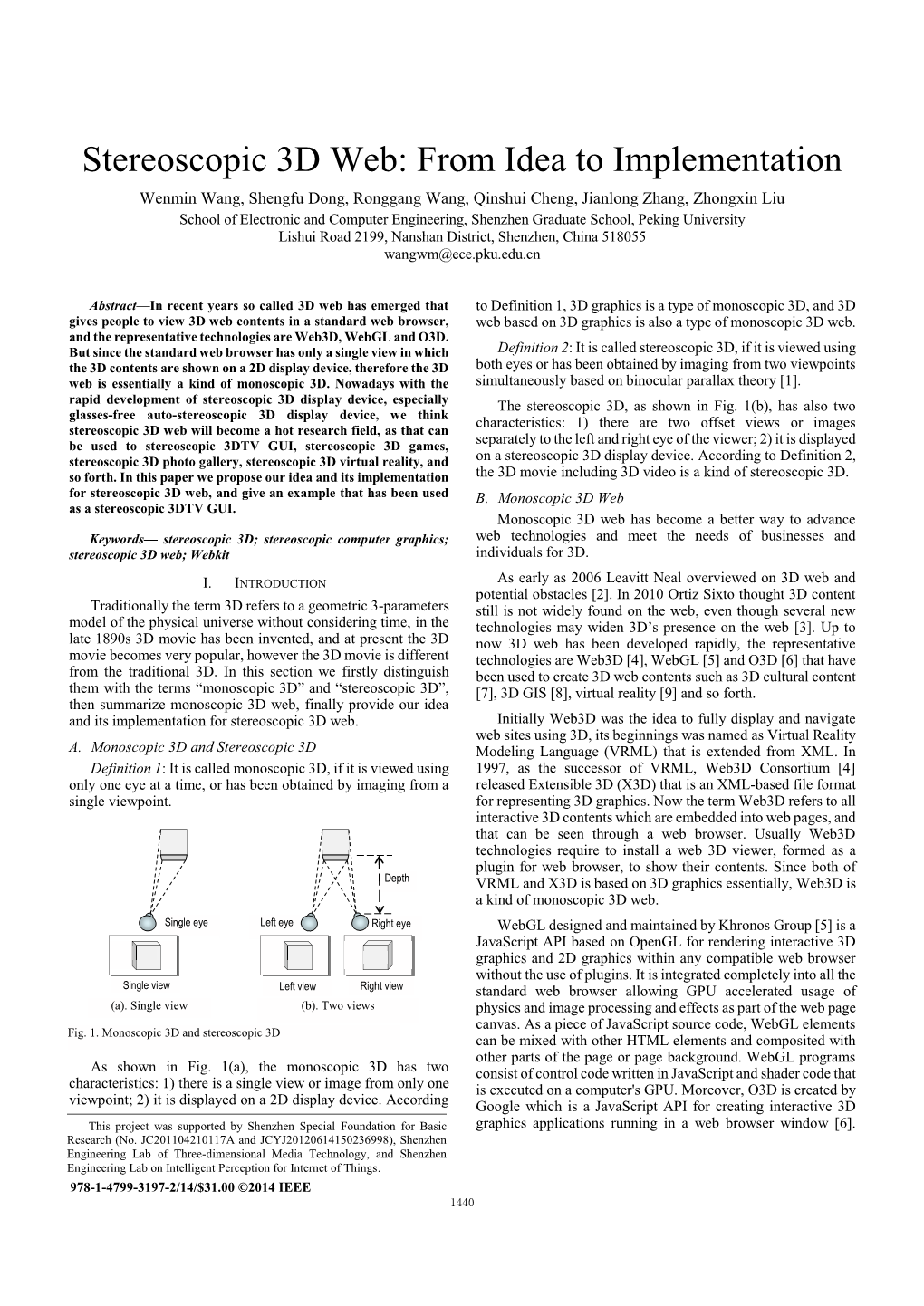 Stereoscopic 3D Web: from Idea to Implementation