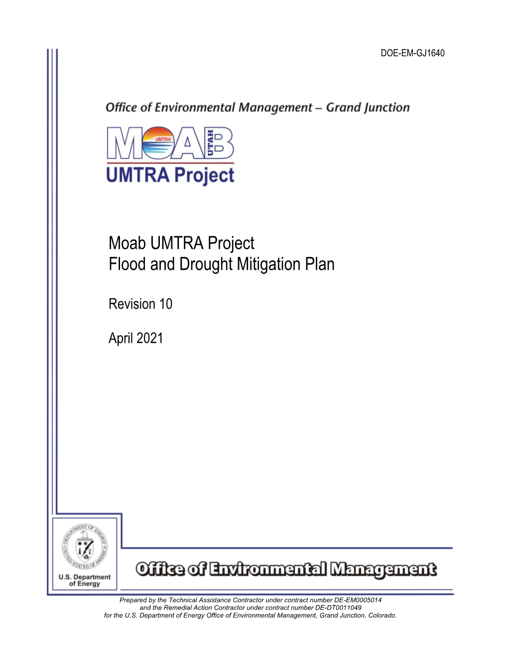 Flood and Drought Mitigation Plan