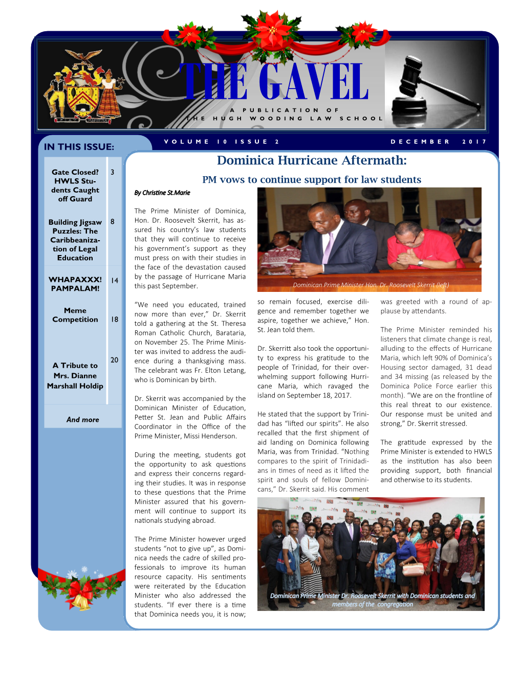 The Gavel a Publication of the Hugh Wooding Law School