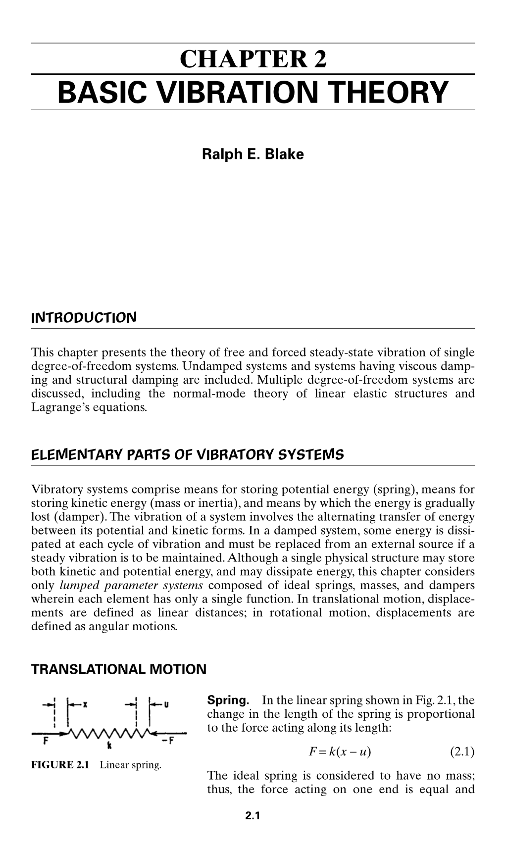 Basic Vibration Theory