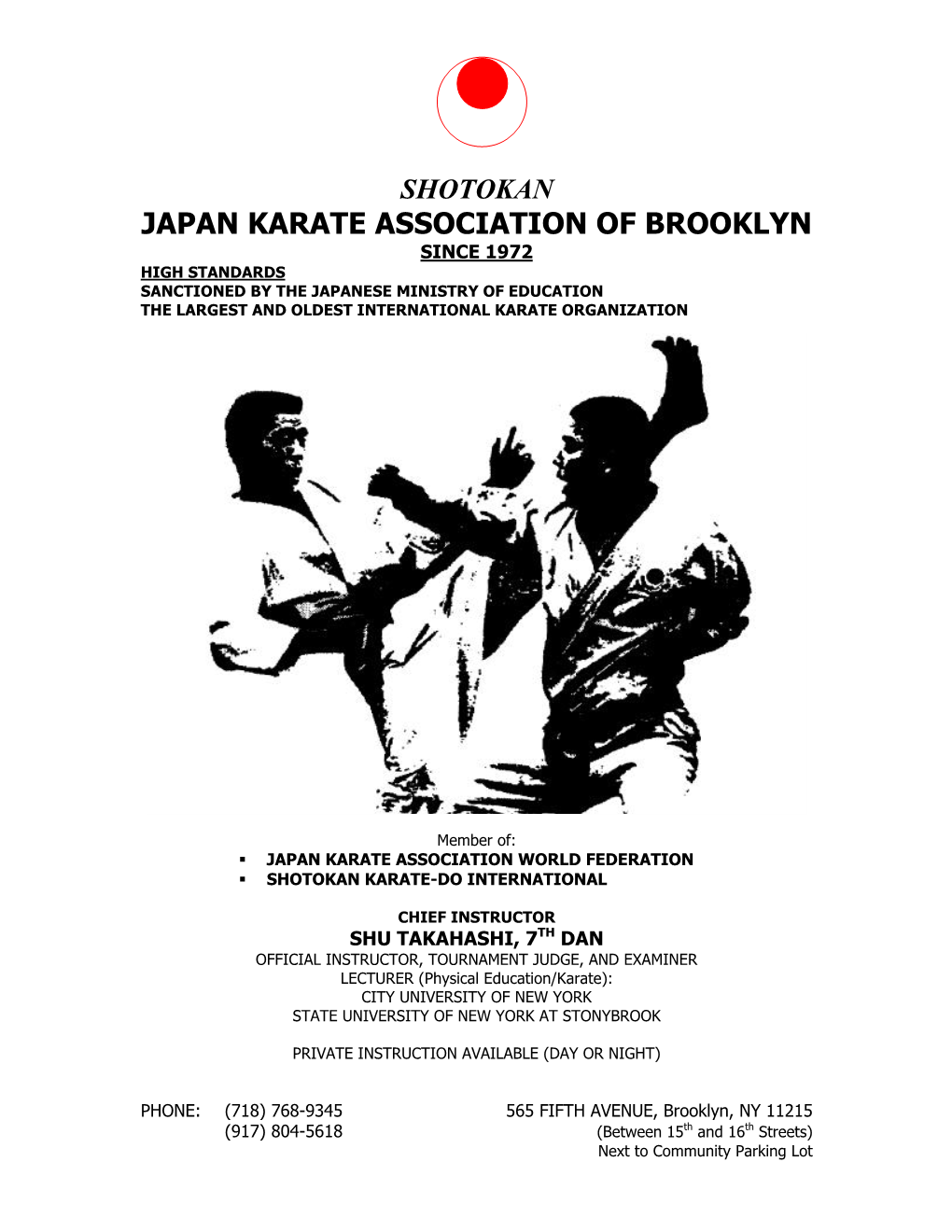 Shotokan Japan Karate Association of Brooklyn