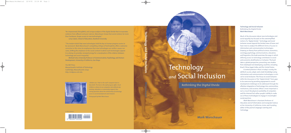 Technology and Social Inclusion: Rethinking the Digital Divide