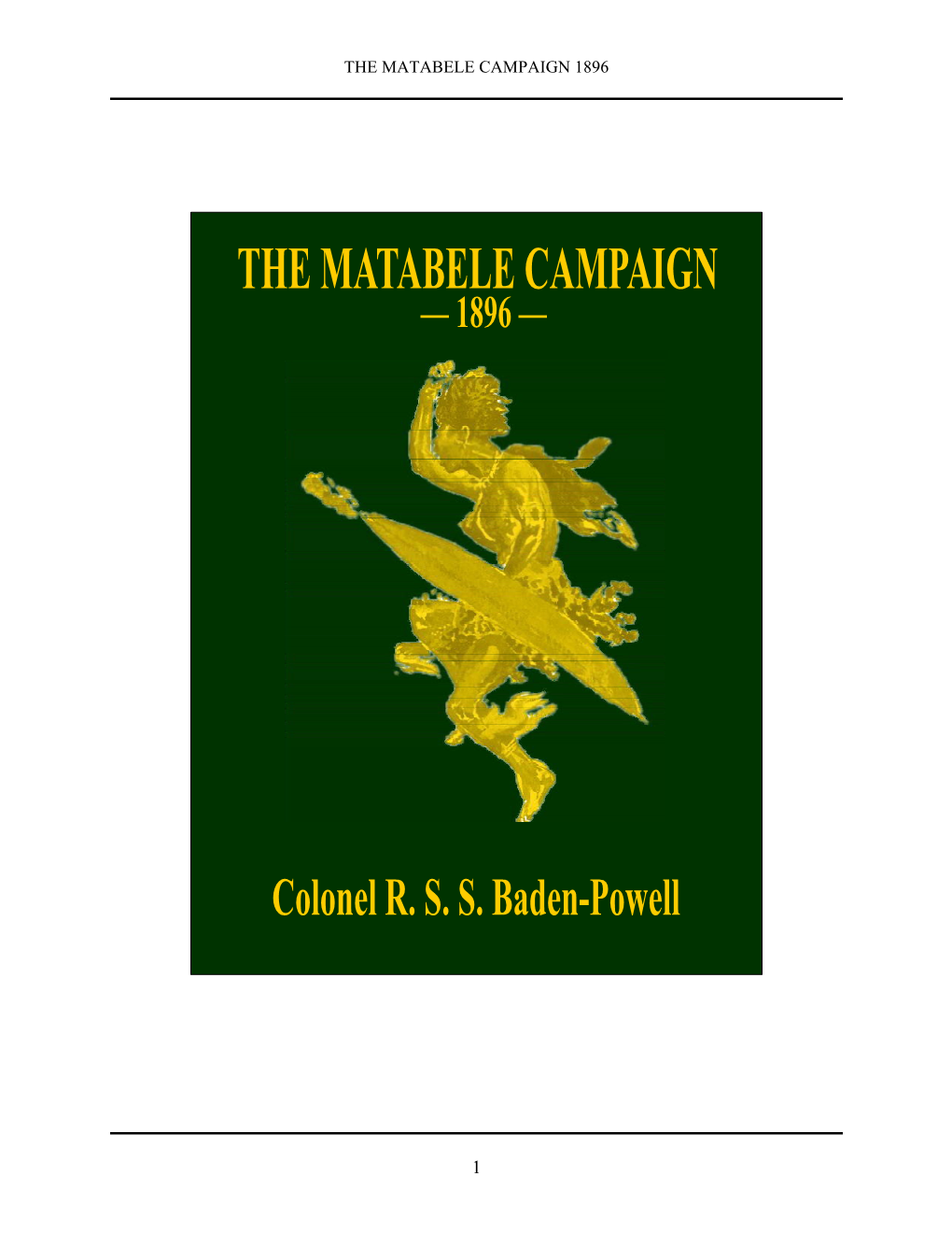The Matabele Campaign 1896