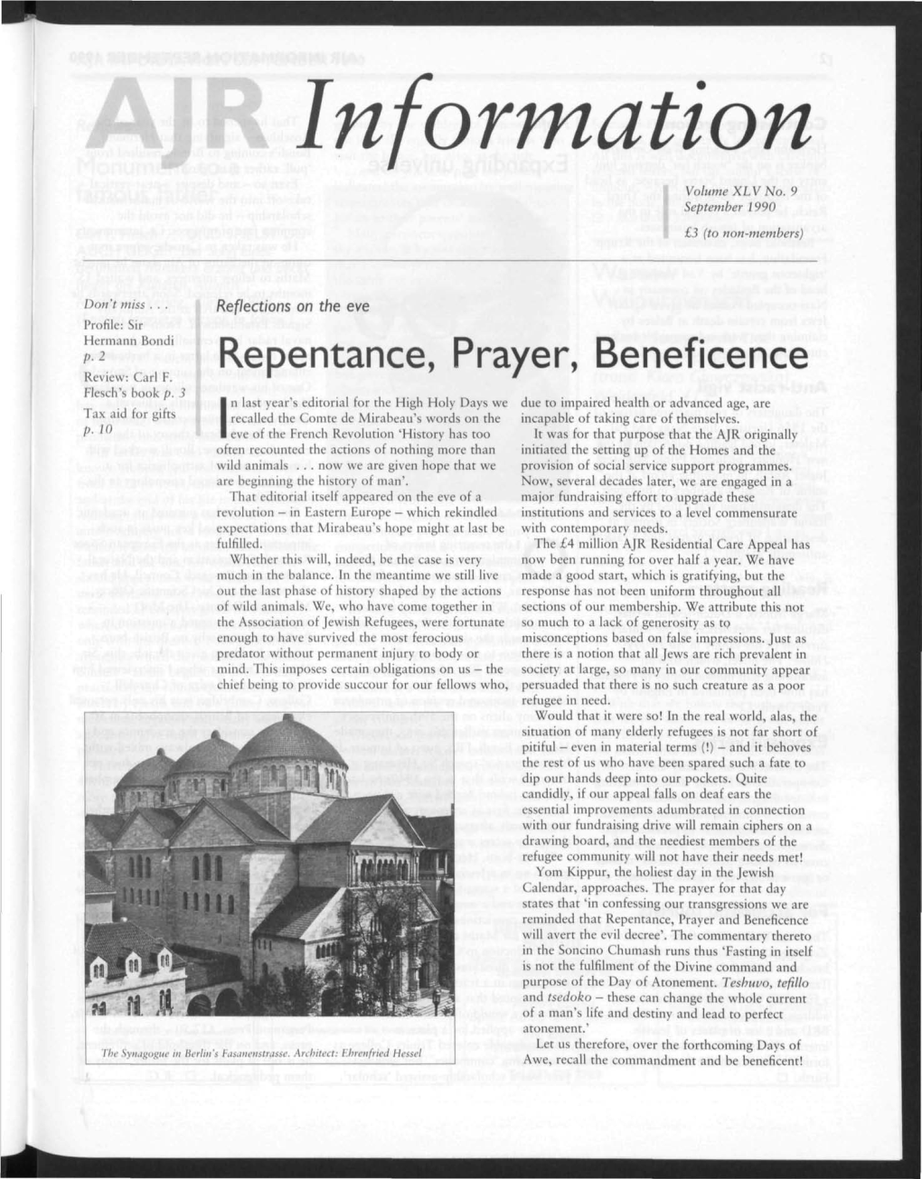 Repentance, Prayer, Beneficence Review: Carl F