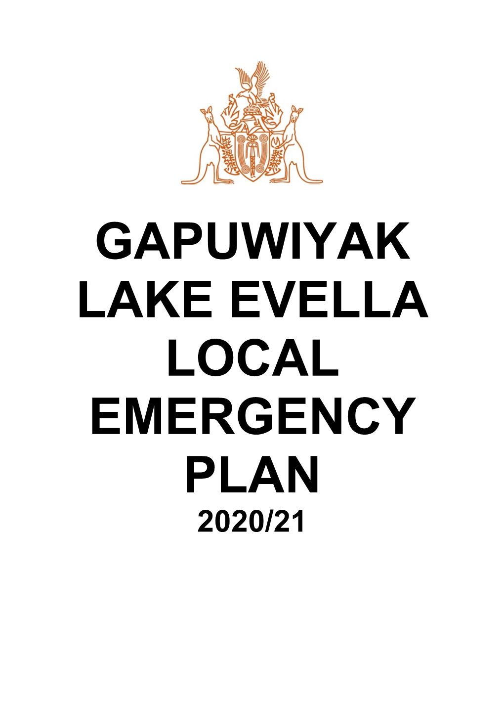 Gapuwiyak Lake Evella Local Emergency Plan 2020/21