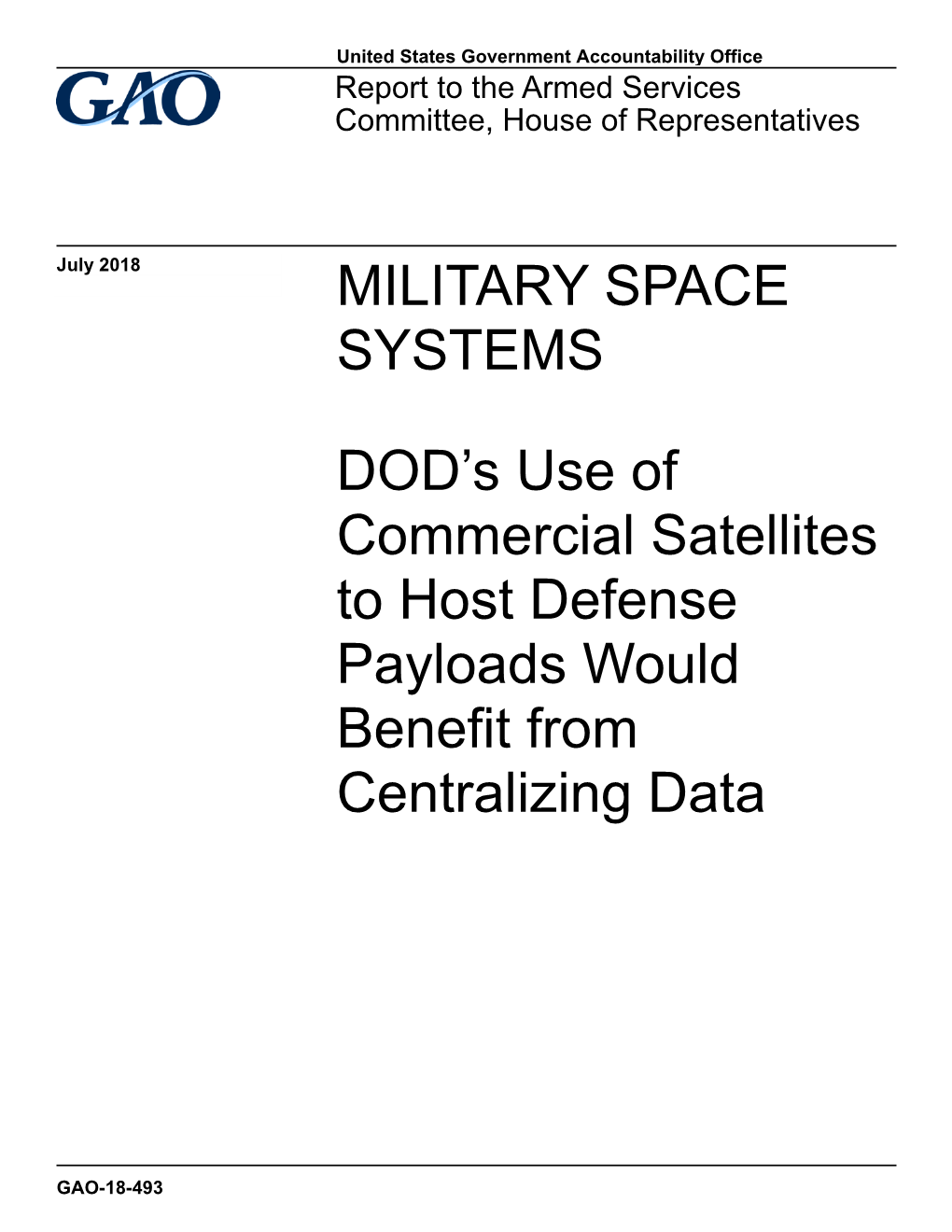 DOD's Use of Commercial Satellites To