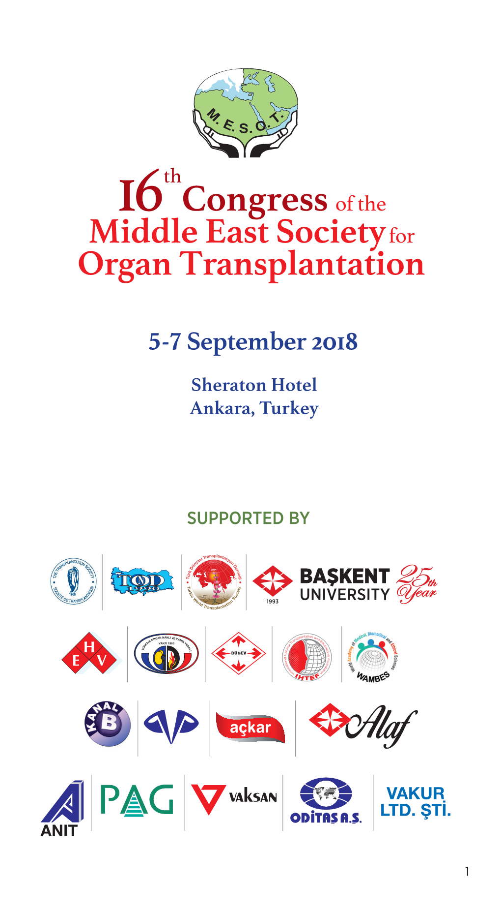 Congress of the Middle East Society for Organ Transplantation