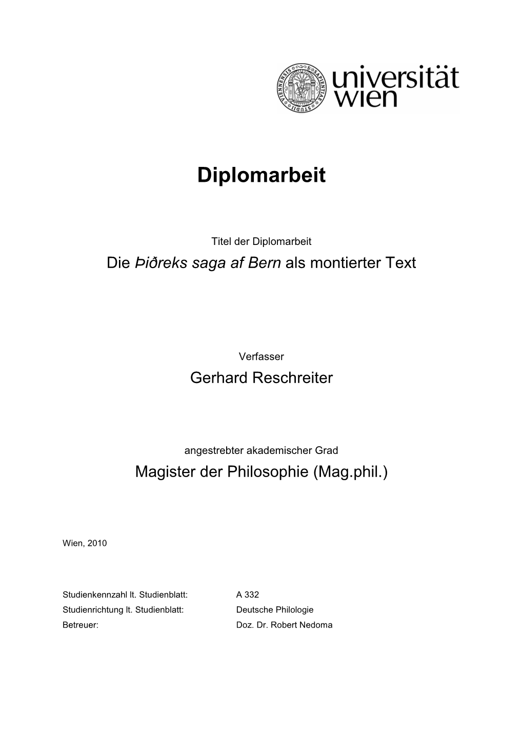 Diplomarbeit