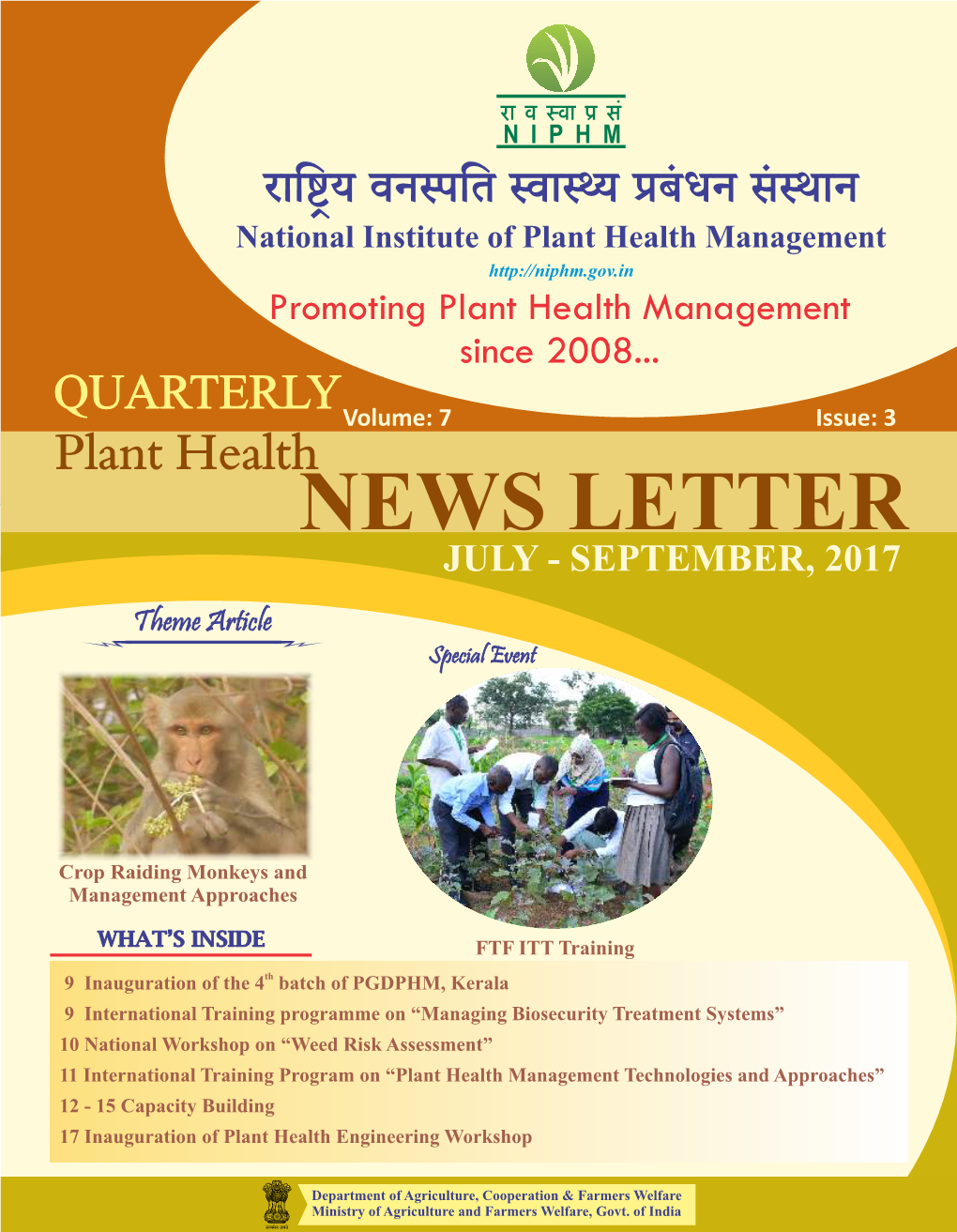 Plant Health News Letter Volume