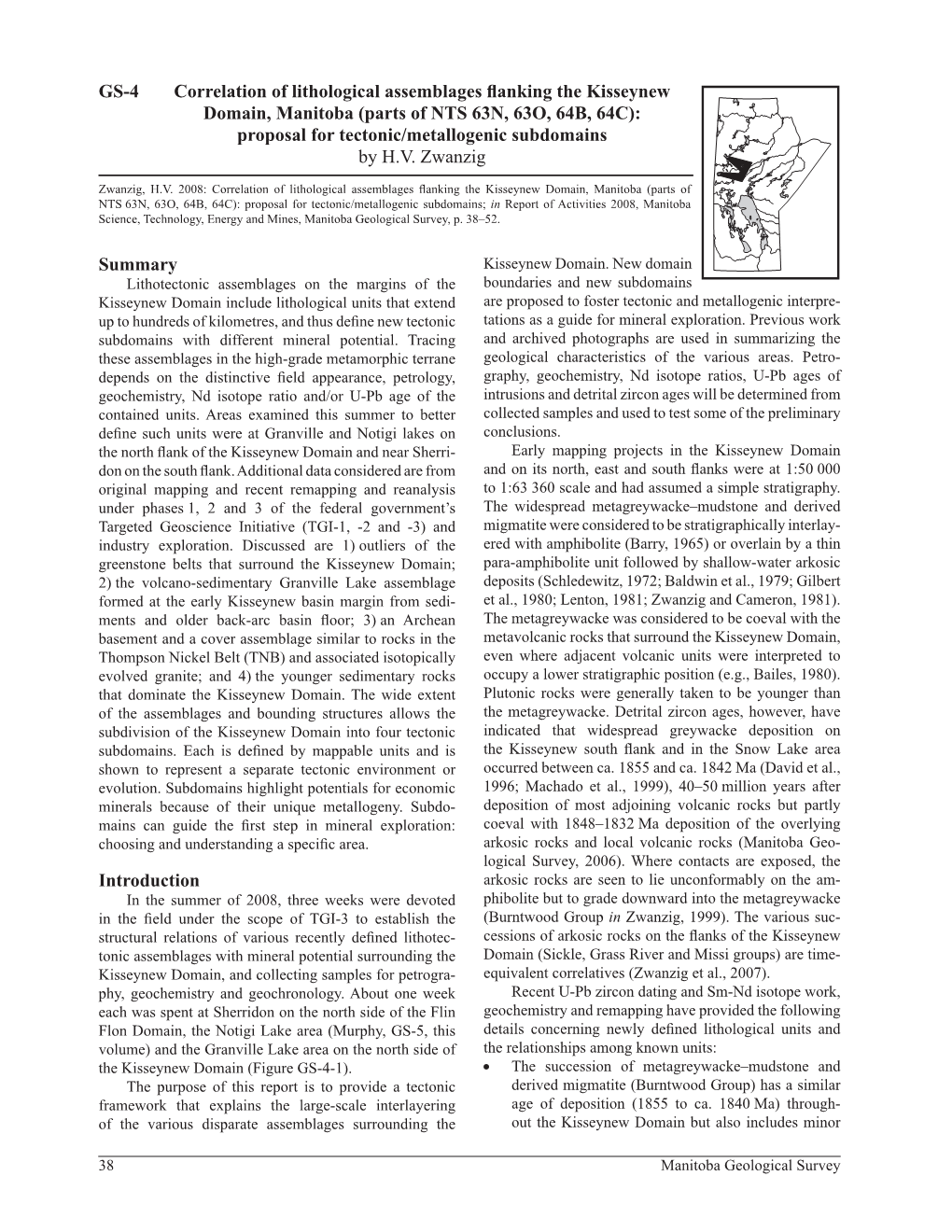 Correlation of Lithological Assemblages Flanking The