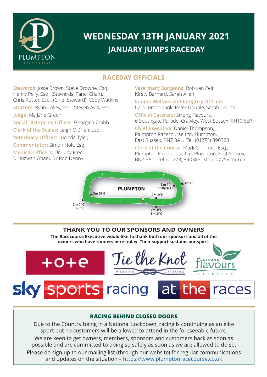 Wednesday 13Th January 2021 January Jumps Raceday