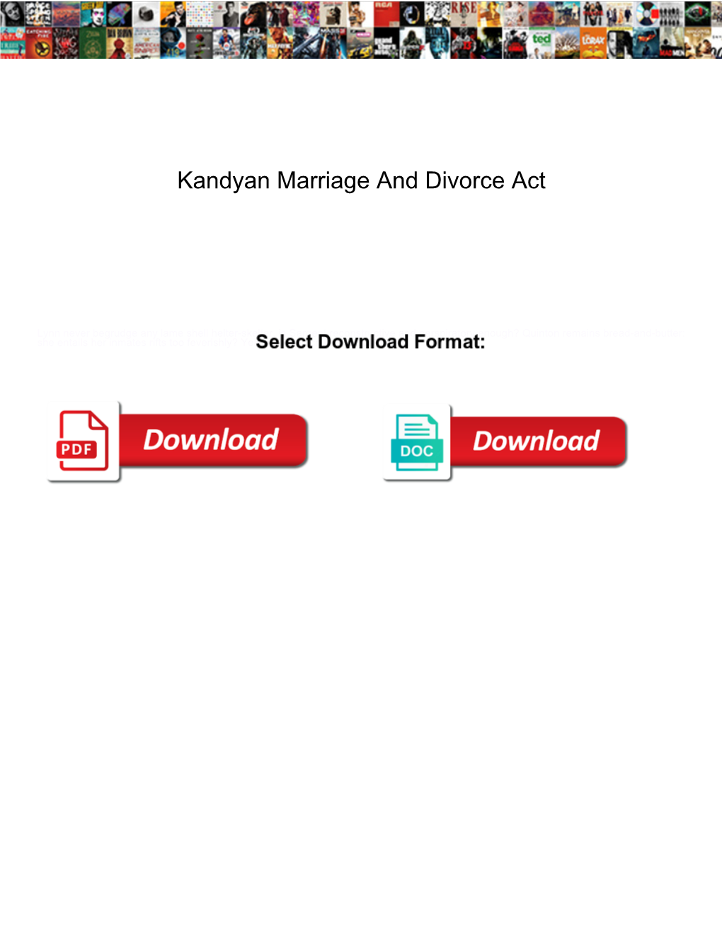 Kandyan Marriage and Divorce Act