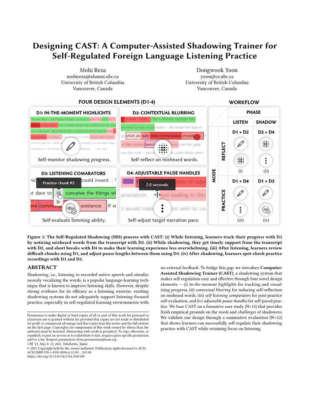 A Computer-Assisted Shadowing Trainer for Self-Regulated Foreign Language Listening Practice