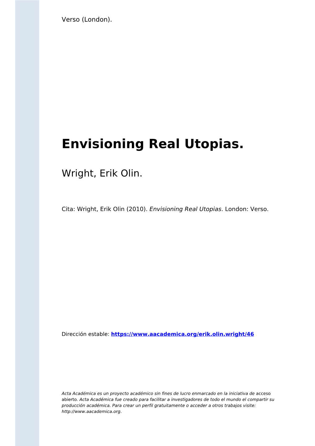 Envisioning Real Utopias