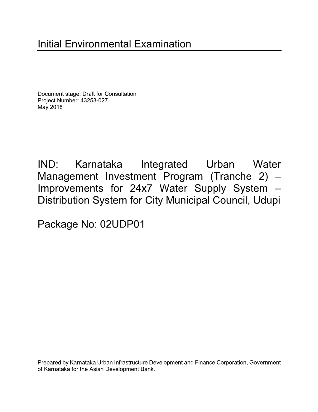 Draft Initial Environmental Examination