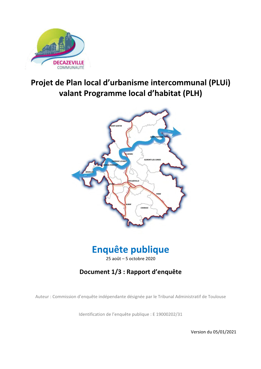 Enquête Publique 25 Août – 5 Octobre 2020