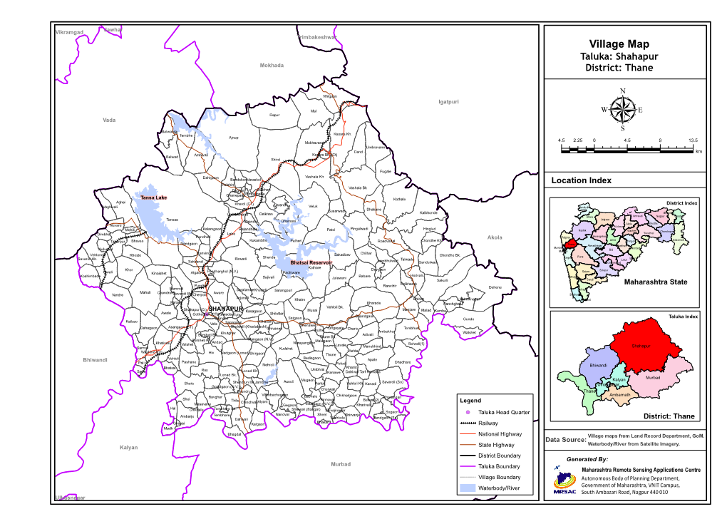 Village Map Taluka: Shahapur Mokhada District: Thane